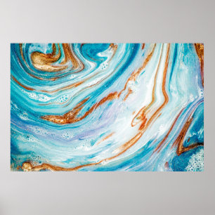Abstrakt Oceant. Naturlig lyx. Stil incorpo Poster