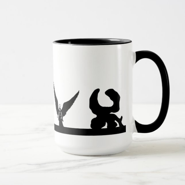 Abstrakt och änglarmugg mugg (Höger)