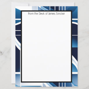 Abstrakt och Blått brevpapper