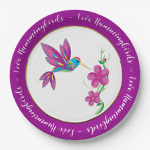 Abstrakt och färgämnen Hummingbird och Flowers