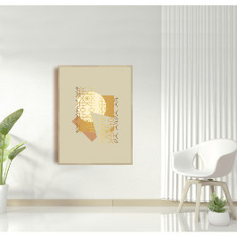 Abstrakt och Geometric Golden Boho Poster