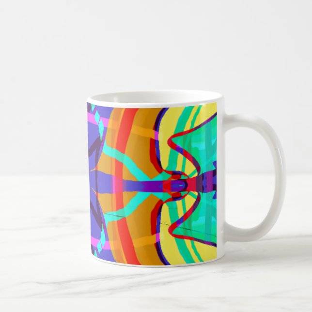 Abstrakt och i färgmugg kaffemugg (Höger)