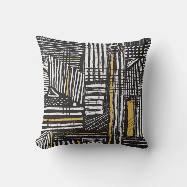 Abstrakt och kreativ, sömlös mönster-design med kudde (Framsida)