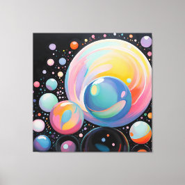 Abstrakt och modern bubbeldesign canvastryck
