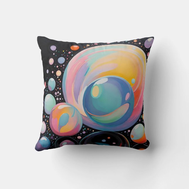 Abstrakt och modern bubbeldesign kudde (Baksida)