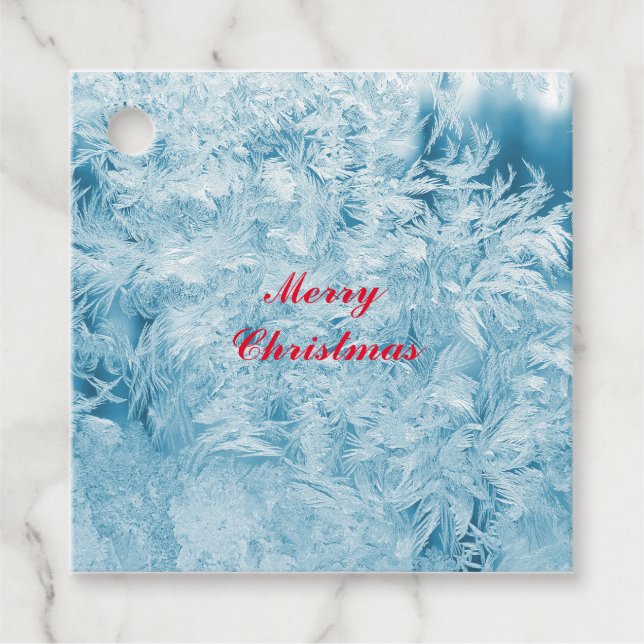 Abstrakt och snöflingor gåvor etiketter (Framsida)