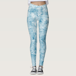 Abstrakt och snöflingor leggings