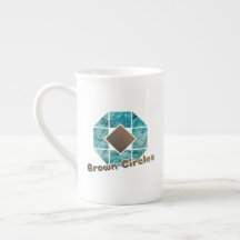 Abstrakt Octagon med brun kvadrat och motsatt ci
