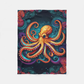ABSTRAKT OCTOPUS BLANKET FLEECEFILT
