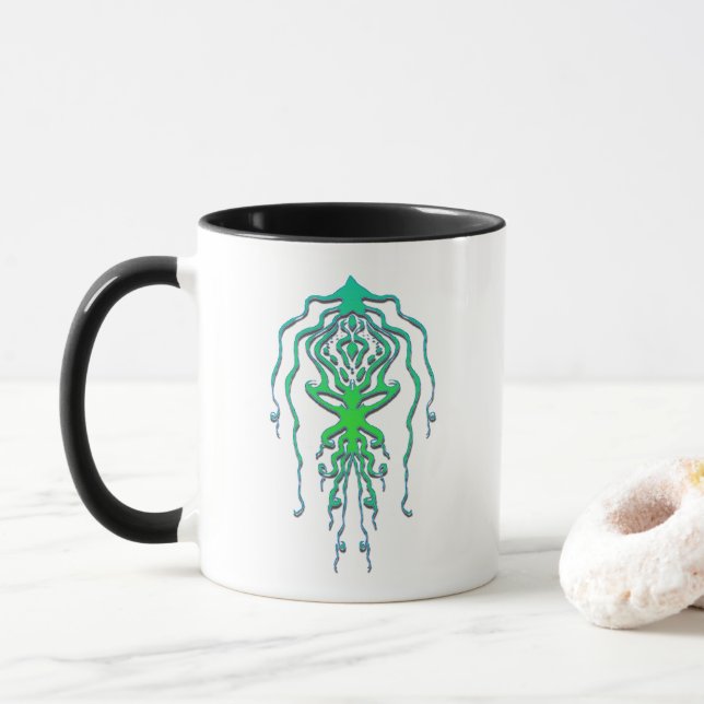Abstrakt Octopus Tribal Squid Tattodesign Mugg (Med munk)