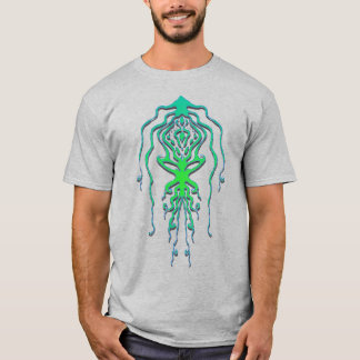 Abstrakt Octopus Tribal Squid Tattodesign T Shirt