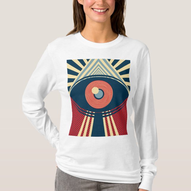 Abstrakt Öga design T Shirt (Framsida)