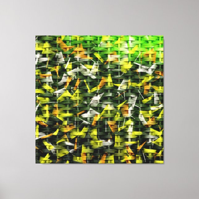 Abstrakt Oil & Acrylic Painting på Wicker Canvastryck (Framsida)