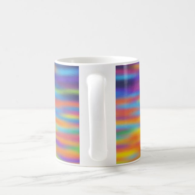 Abstrakt öken solnedgång himmel konstverk kaffemugg (Handtag)