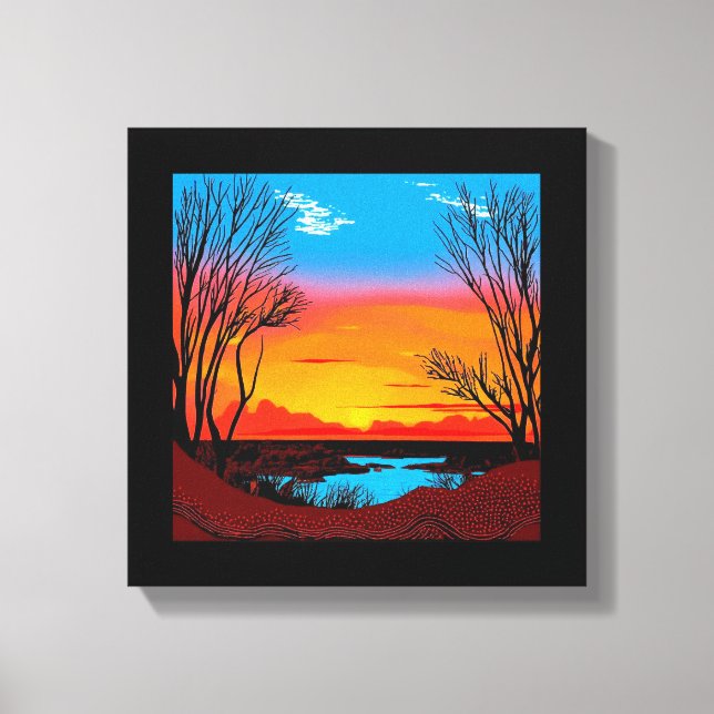 Abstrakt ökenbakgrund #2 canvastryck (Framsida)