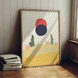 Abstrakt ökenberg poster<br><div class="desc">Abstraktens ökenlandskap,  med en faux canvas-effektdesign.</div>