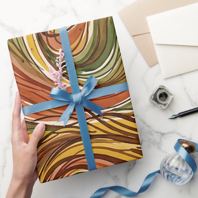 Abstrakt ökenklit bläck inpackningspapper presentpapper (Gifting)