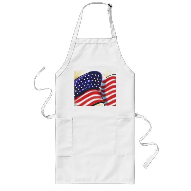 Abstrakt Old glory Apron Långt Förkläde (Framsidan)