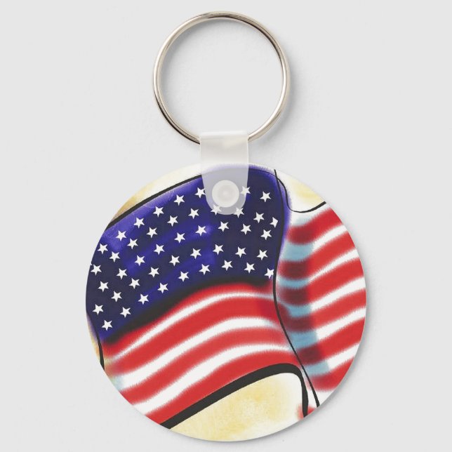 Abstrakt Old glory Nyckelring (Framsida)