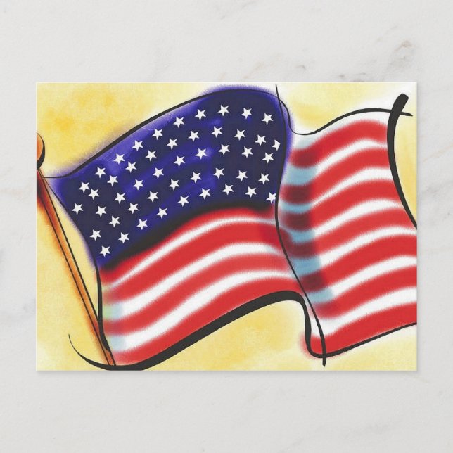 Abstrakt Old glory vykort (Framsida)