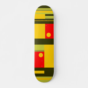 Abstrakt Old School Skateboard Bräda 18 Cm