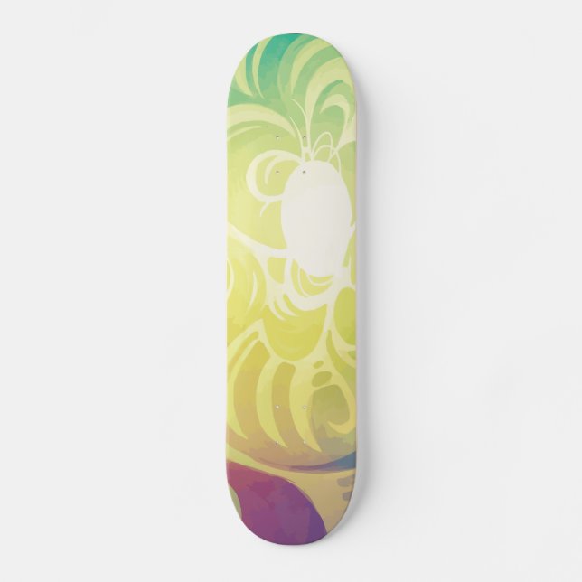 Abstrakt Old School Skateboard Bräda 21,6 Cm (Framsida)