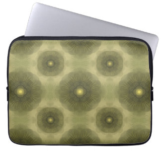 Abstrakt Oliv grönt blomma Sömlös Mönster Laptop Fodral