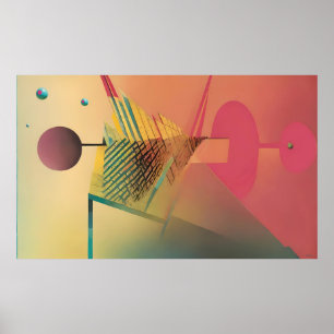 Abstrakt Olive Connection - Ken Gage Art Poster