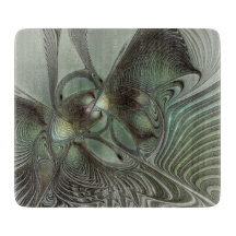 Abstrakt Olive Sage Grönt Grått Fractal Art Fantas
