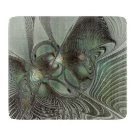Abstrakt Olive Sage Grönt Grått Fractal Art Fantas