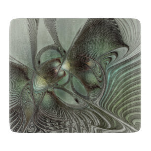 Abstrakt Olive Sage Grönt Grått Fractal Art Fantas