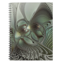 Abstrakt Olive Sage Grönt Grått Fractal Art Fantas
