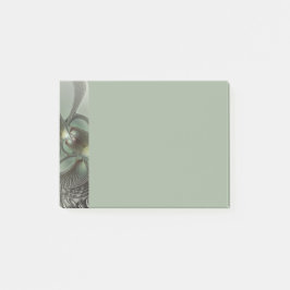 Abstrakt olivsalvia grå fraktal konst fantasi post-it block