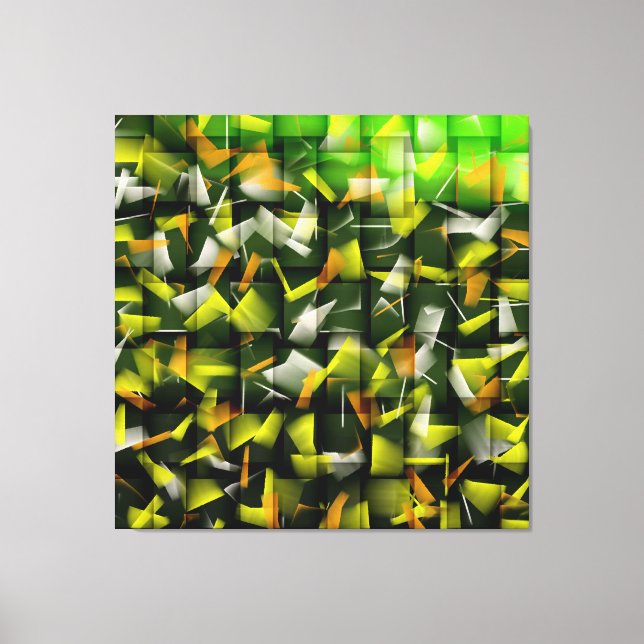 Abstrakt Olja och akrylmålning 4 Canvastryck (Framsida)