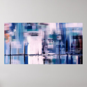 Abstrakt oljemålning på arbetsyta, hand plockade a poster