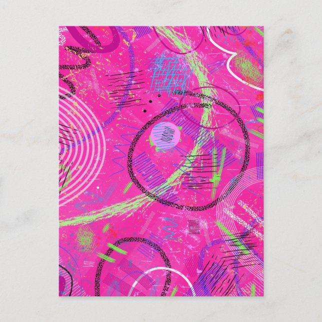 Abstrakt om barnminnesartiklar vykort (Framsida)