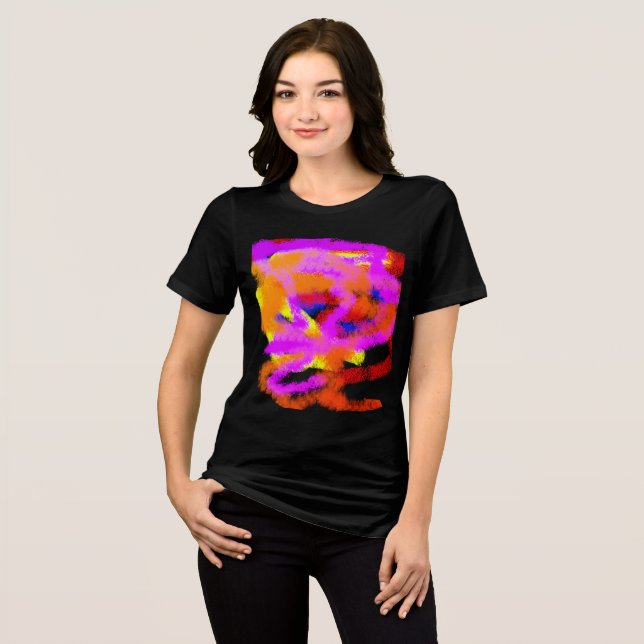 abstrakt om färg Ideas- stressar T Shirt (Framsida Full)