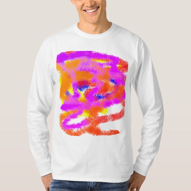 abstrakt om färg Ideas- stressar T Shirt (Framsida)