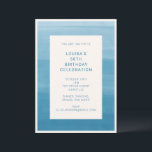 Abstrakt Ombre Gradient Ocean Blue 50:e födelsedag Inbjudningar<br><div class="desc">Abstrakt Ombre Gradient Ocean Blue 50:e födelsedagsinbjudan - all text är redigerbar så att den här mallen kan användas för alla åldrar.</div>