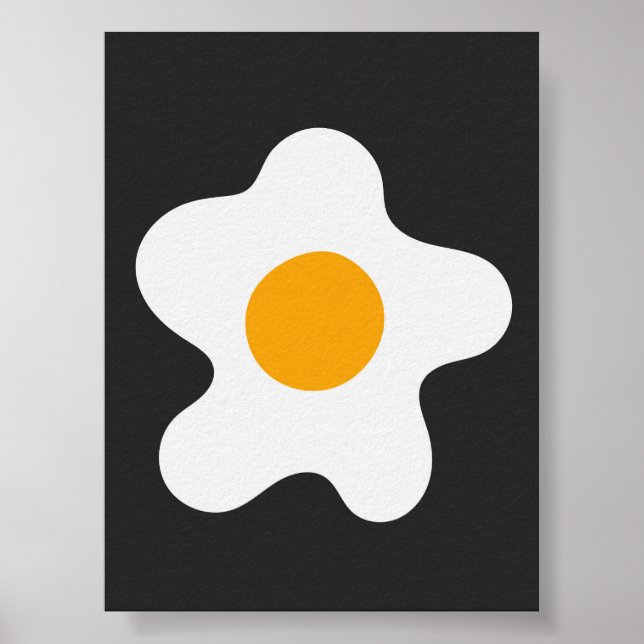 Abstrakt Omelet Egg Modern Art Poster (Framsidan)
