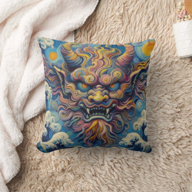 Abstrakt Oni demon clouds Van Gogh-stilen Kudde (Filt)