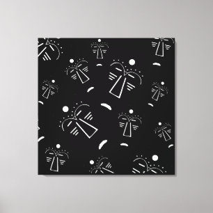 Abstrakt Onormal svart stammask Canvastryck