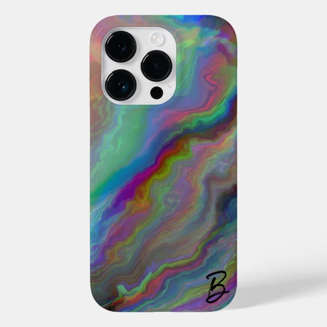 Abstrakt Opal Agate Personlig Phone Case (Baksida)