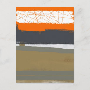 Abstrakt Orange 1 Vykort