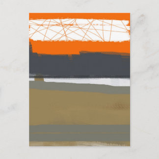 Abstrakt Orange 1 Vykort