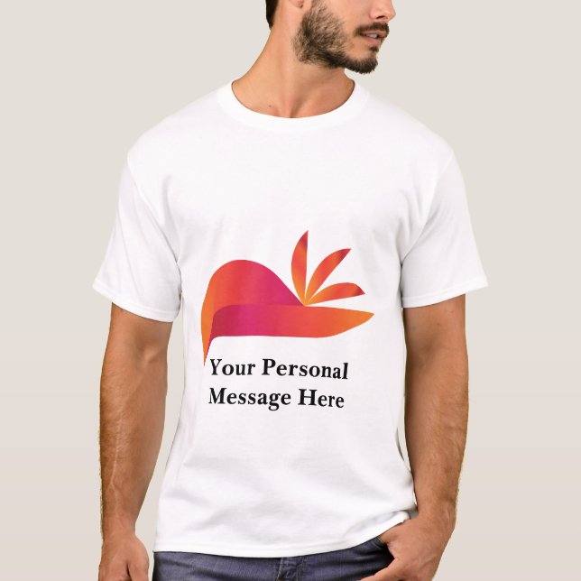 Abstrakt Orange Bird T-shirt (Framsida)