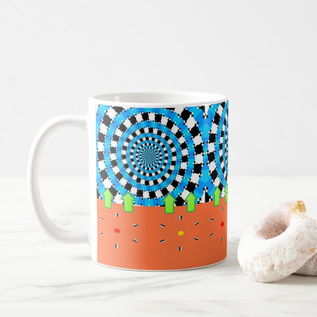 Abstrakt Orange Blue Mugg (Med munk)