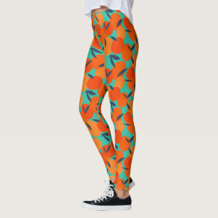 Abstrakt Orange Fruit Mönster Leggings