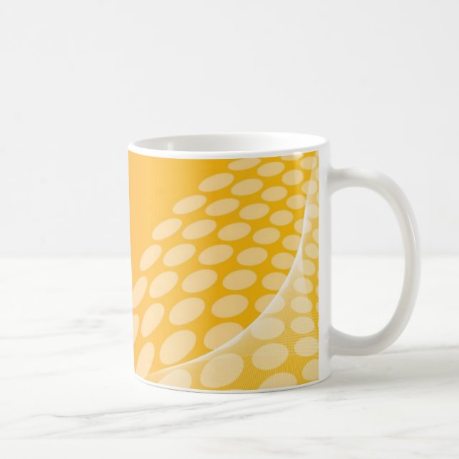 Abstrakt Orange Geometric Ceramic Mugg (Höger)