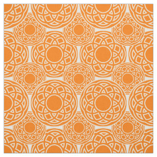 Abstrakt orange geometriskt mönster tyg